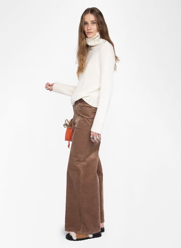 Pull col montant en cachemire ZADIG&VOLTAIRE Beige